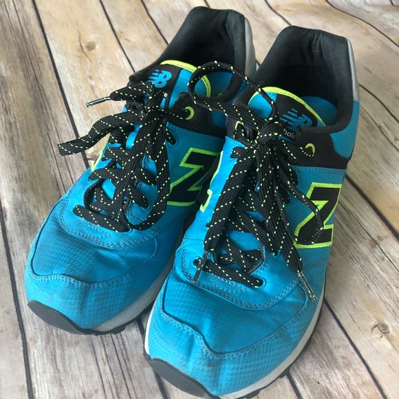 new balance 574 blue green